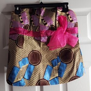 Vibrant Women's Camisole with Pink and Blue Patterns